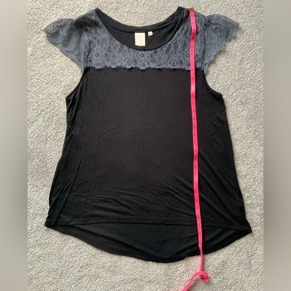 Anthropologie - Eloise top - gray and black XL - Picture 2 of 4
